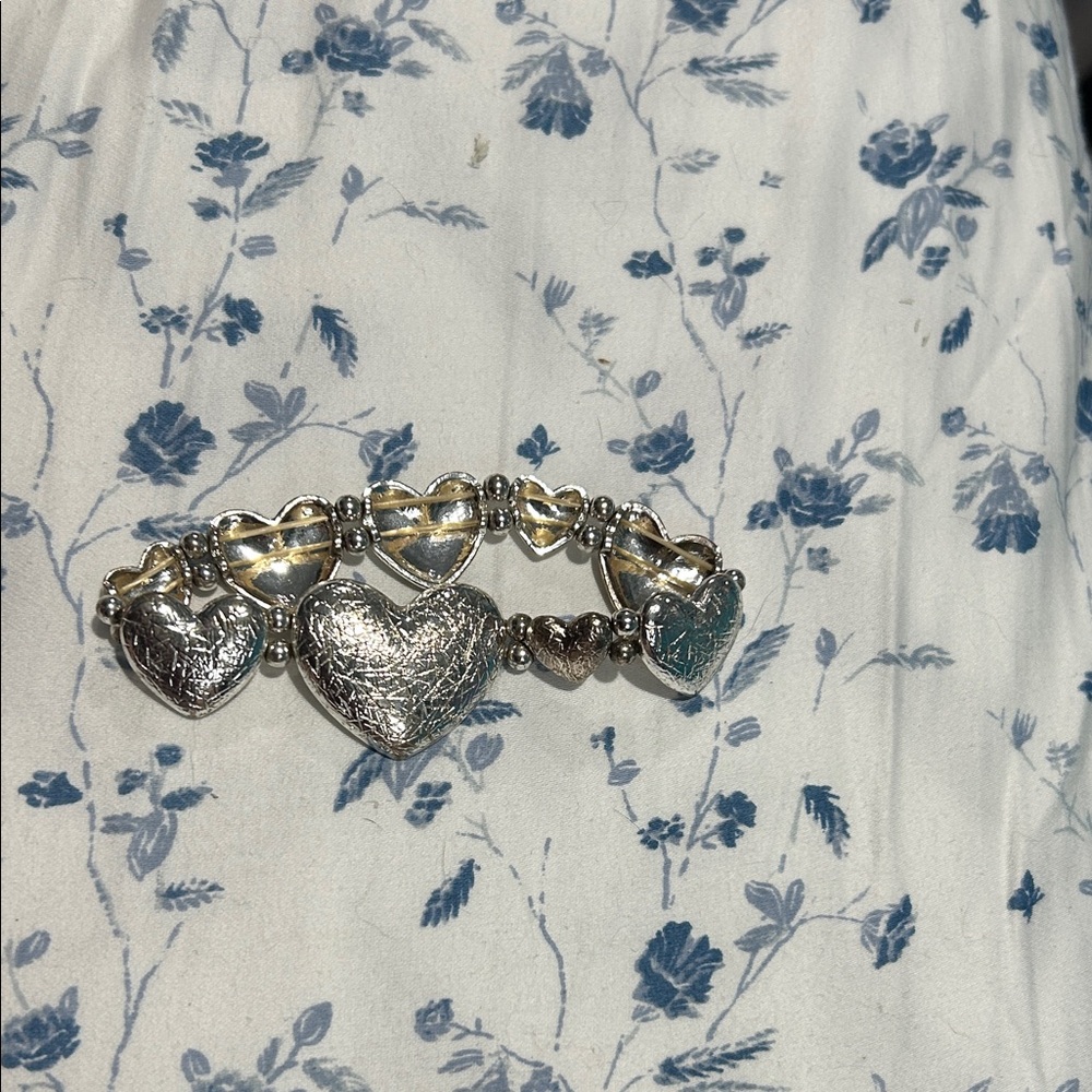 Silver Heart Charm Bracelet